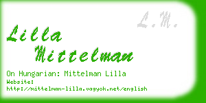 lilla mittelman business card